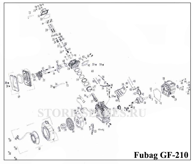 Нажмите чтобы посмотреть схему двигателя Fubag GF-210