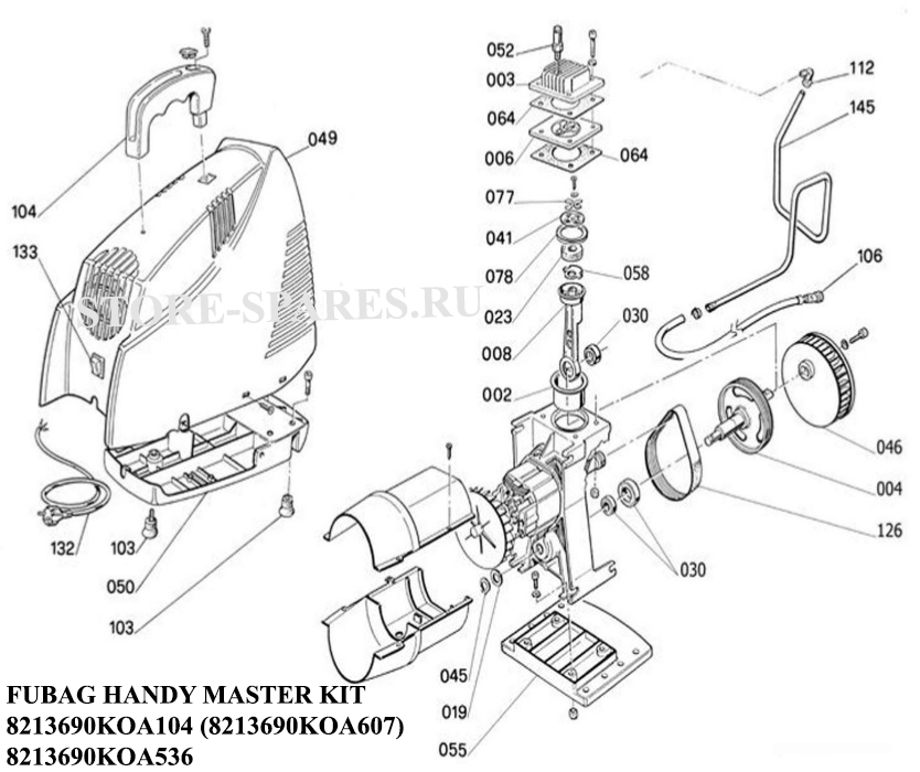 Нажмите чтобы посмотреть схему компрессора Fubag HANDY MASTER KIT 8213690KOA104