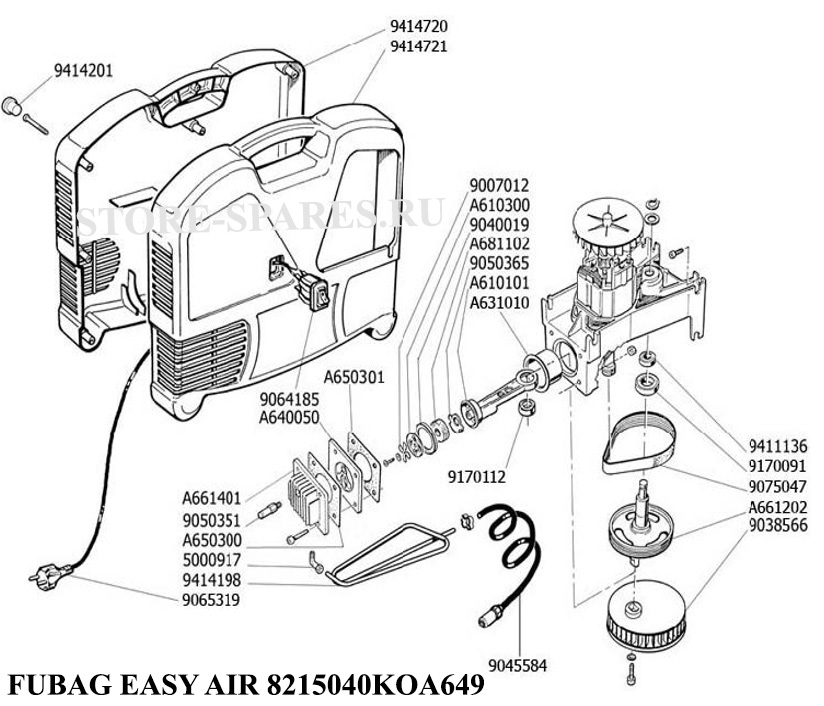 Нажмите чтобы посмотреть схему компрессора FUBAG EASY AIR 8215040KOA649