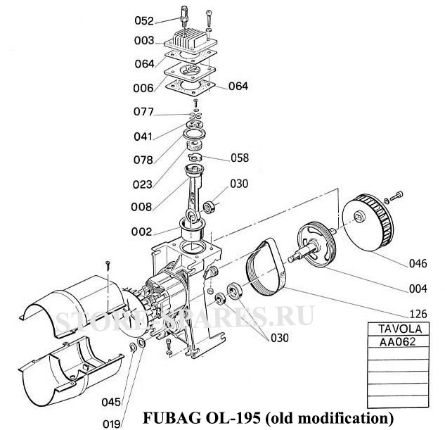 Нажмите чтобы посмотреть схему компрессора FUBAG OL-195 (старая модификация)